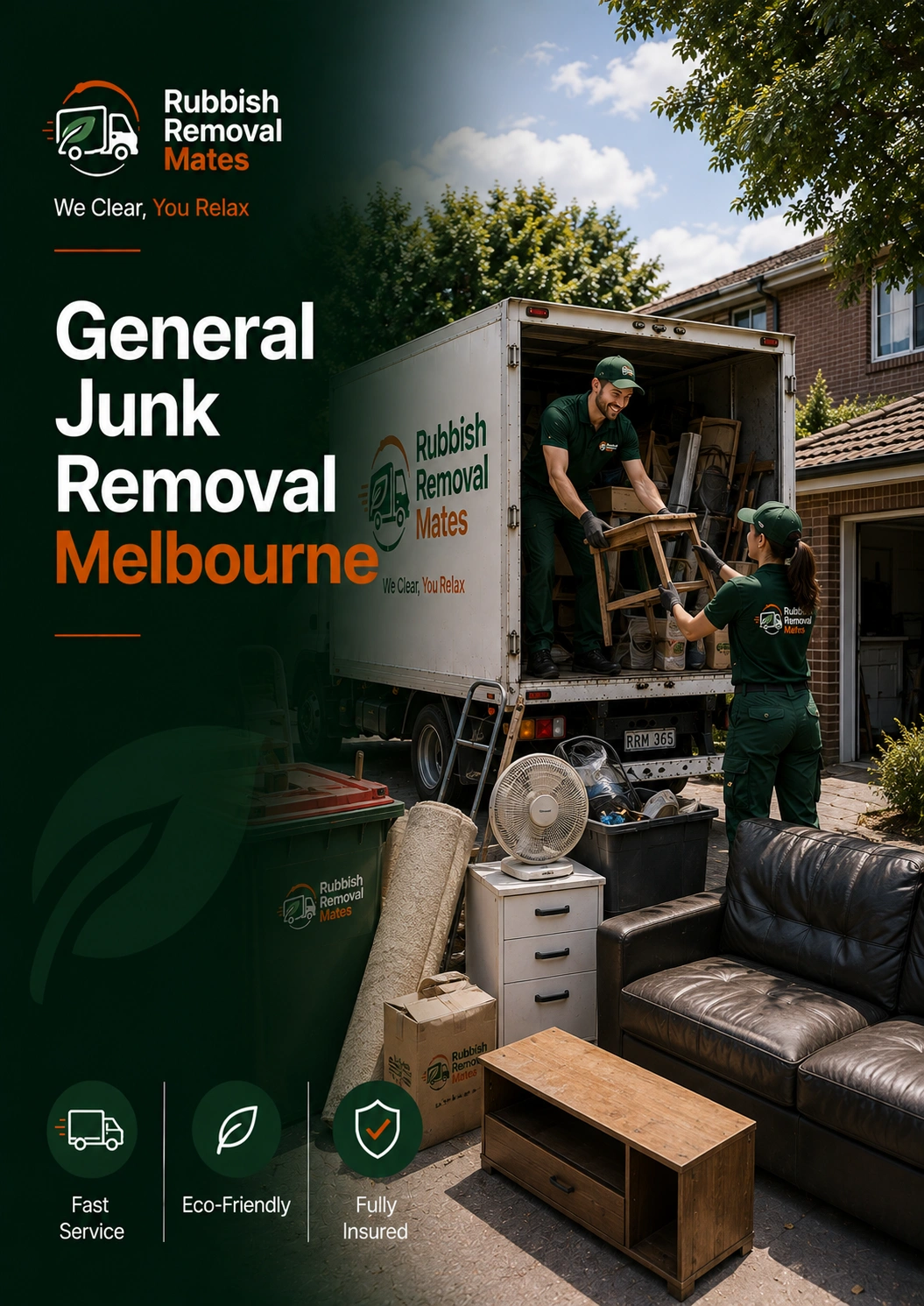 General junk removal in Melbourne — team clearing mixed household clutter